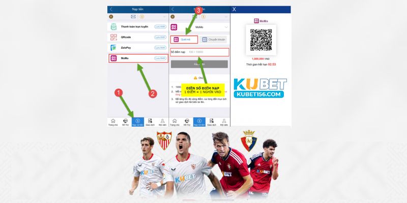 Nạp tiền Kubet bằng ví điện tử